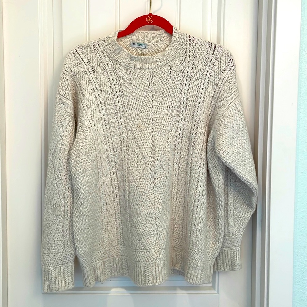 Inis meäin Irish chunky fisherman sweater silk and alpaca